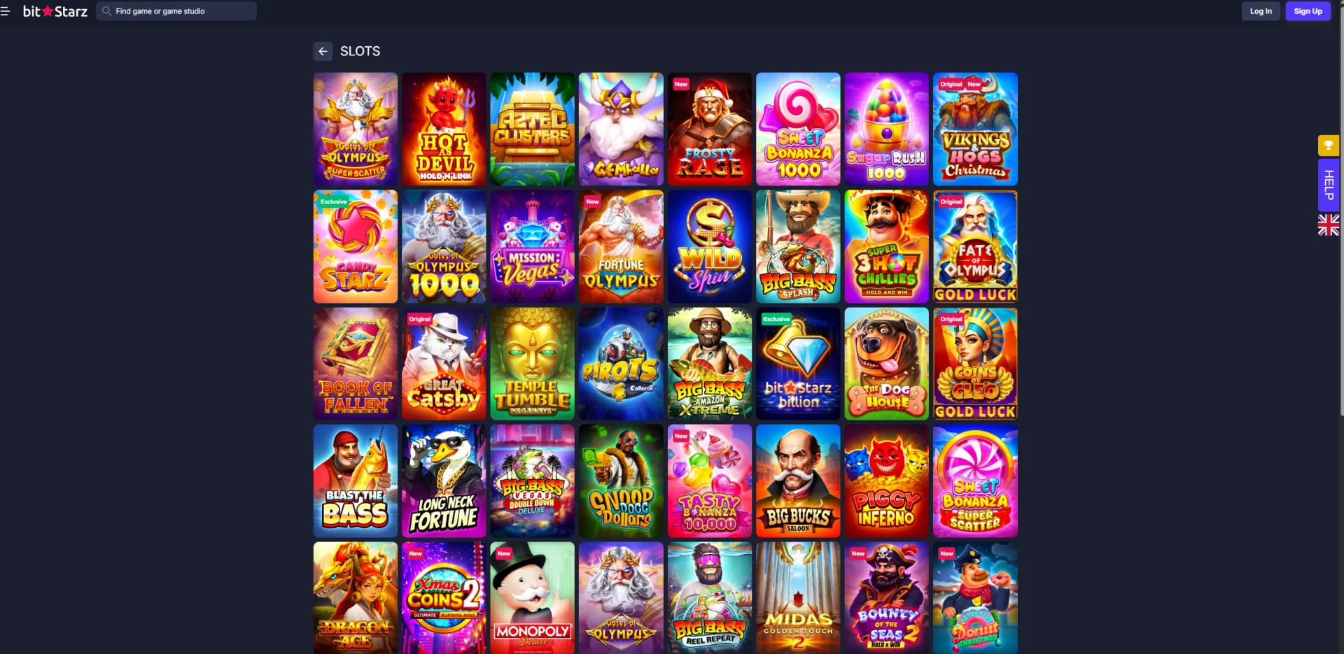 BitStarz Casino Lobby