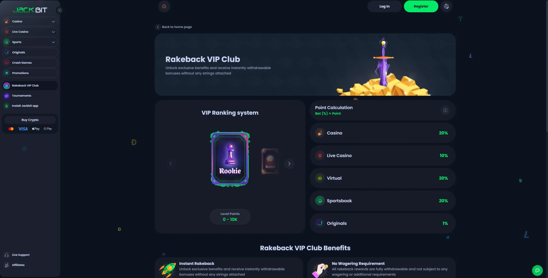 Jackbit VIP Promotional Page
