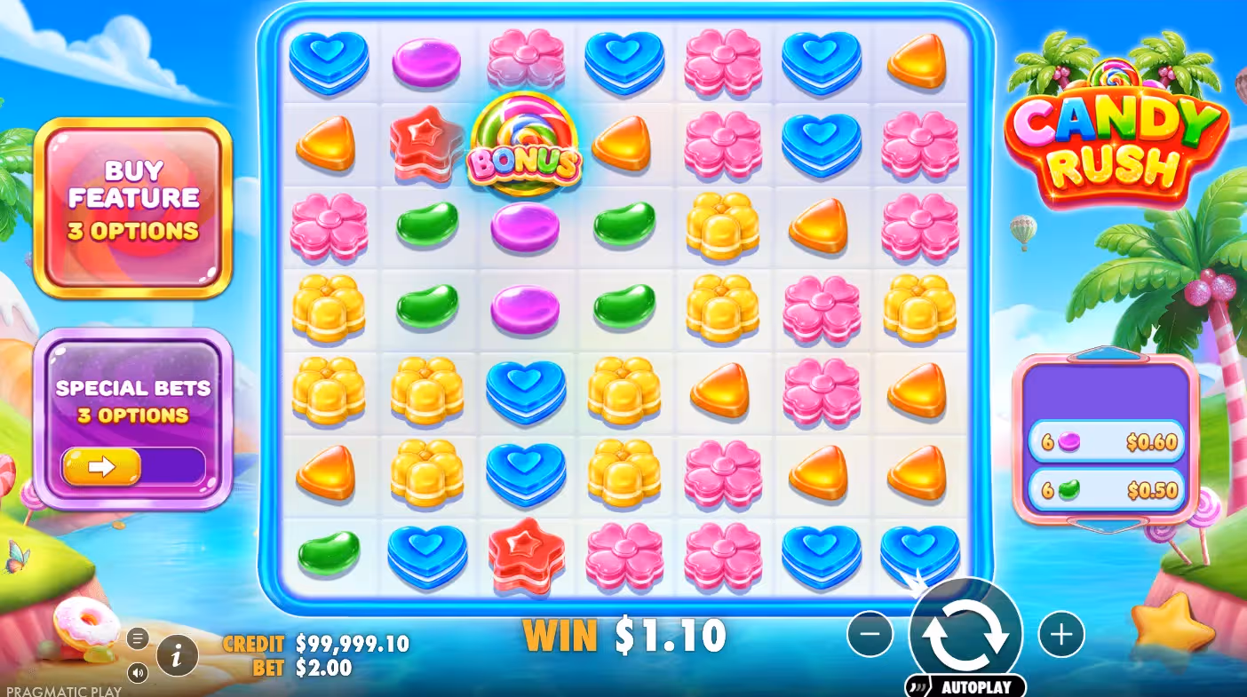 Candy Rush Slot Gameplay