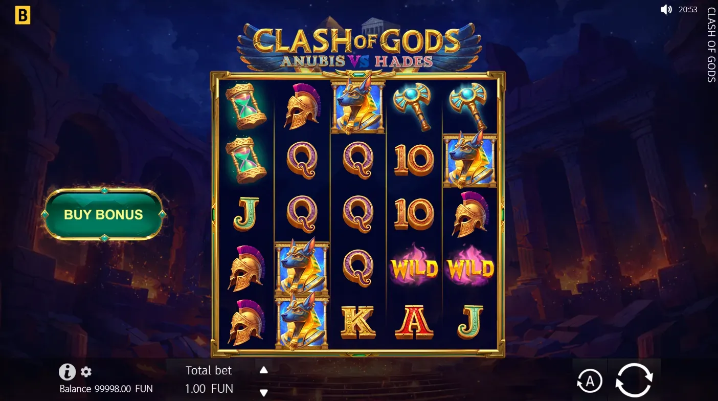 Clash of Gods Anubis VS Hades Slot Gameplay