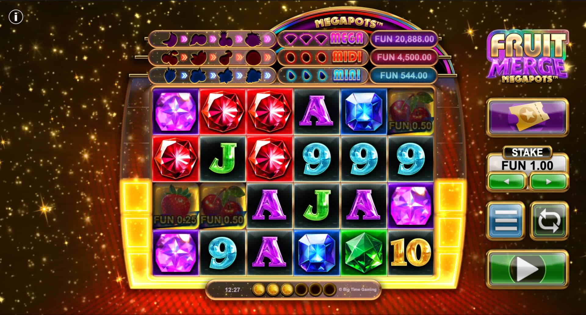 Fruit Merge Megapots Slot Gameplay