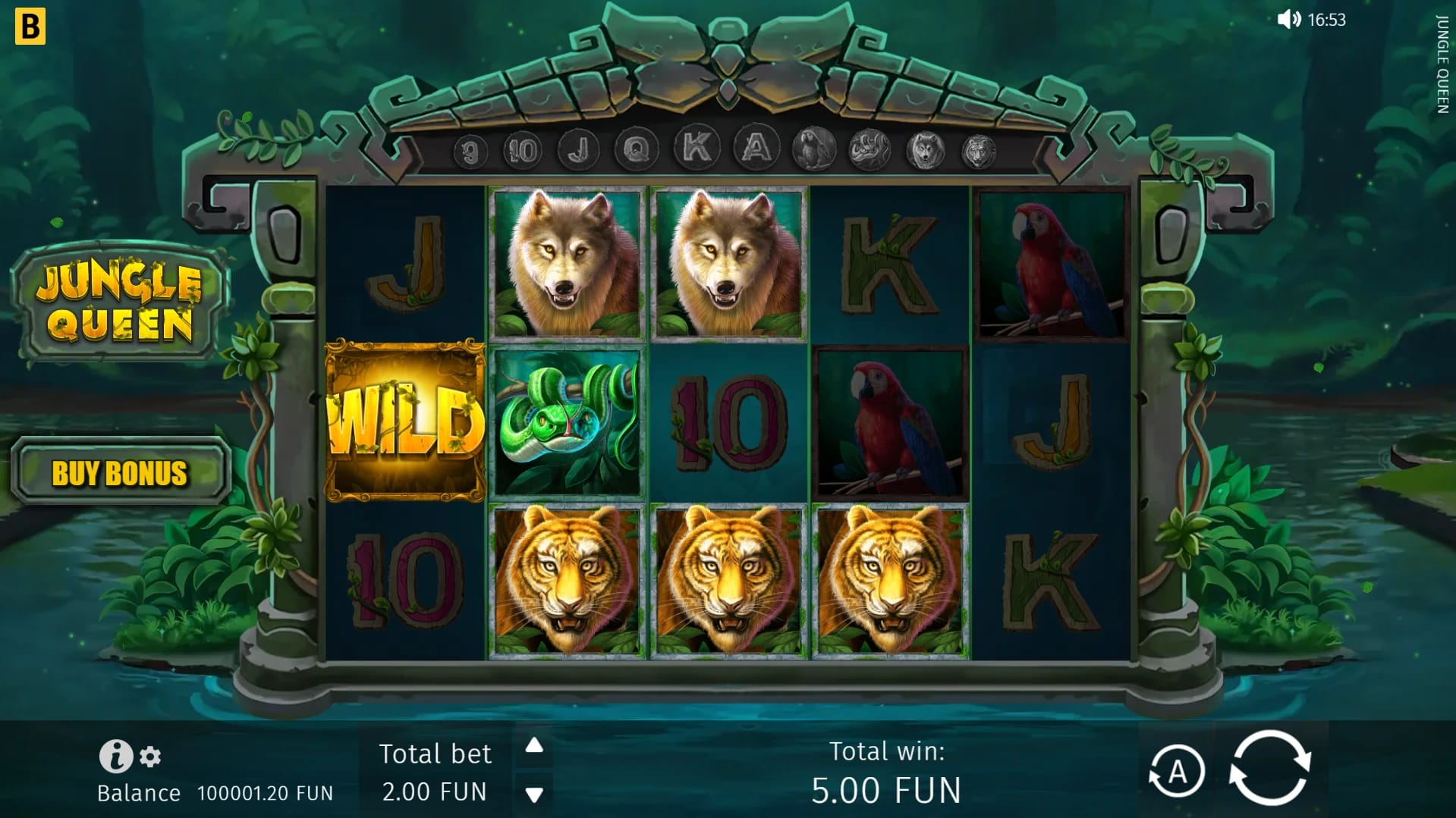 Jungle Queen Slot Gameplay