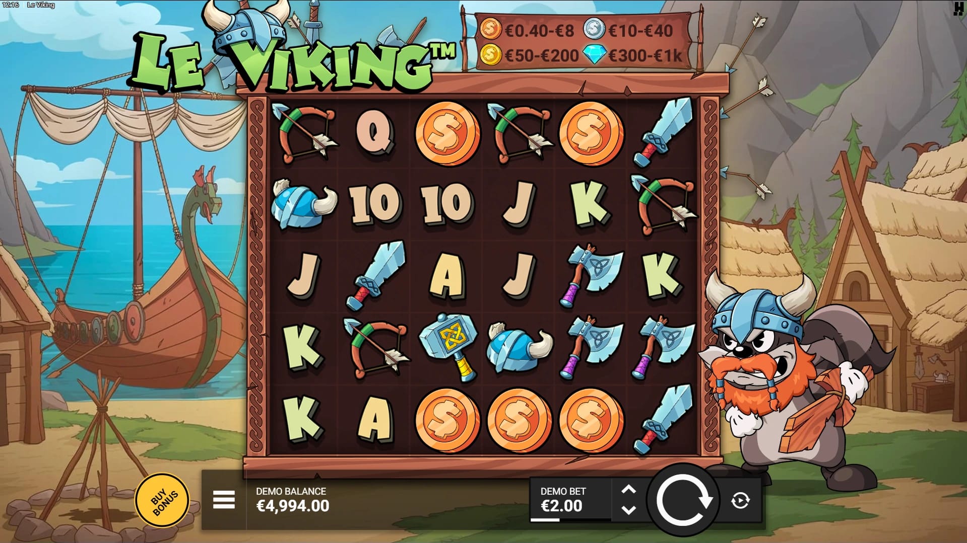Le Viking demo slot gameplay