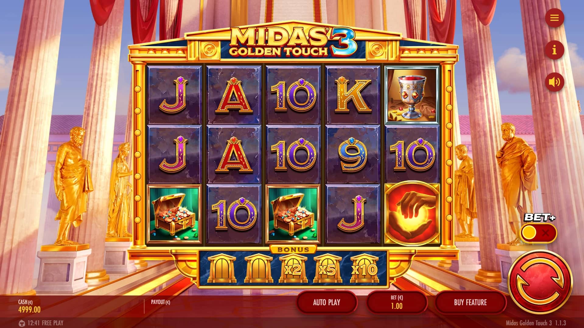 Midas Golden Touch 3 Slot Gameplay