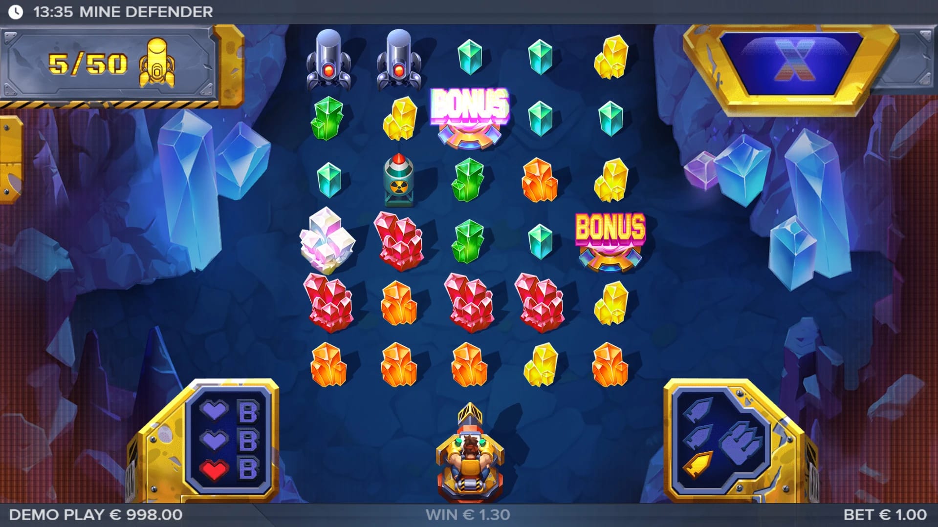 Mine Defender Slot Gameplay