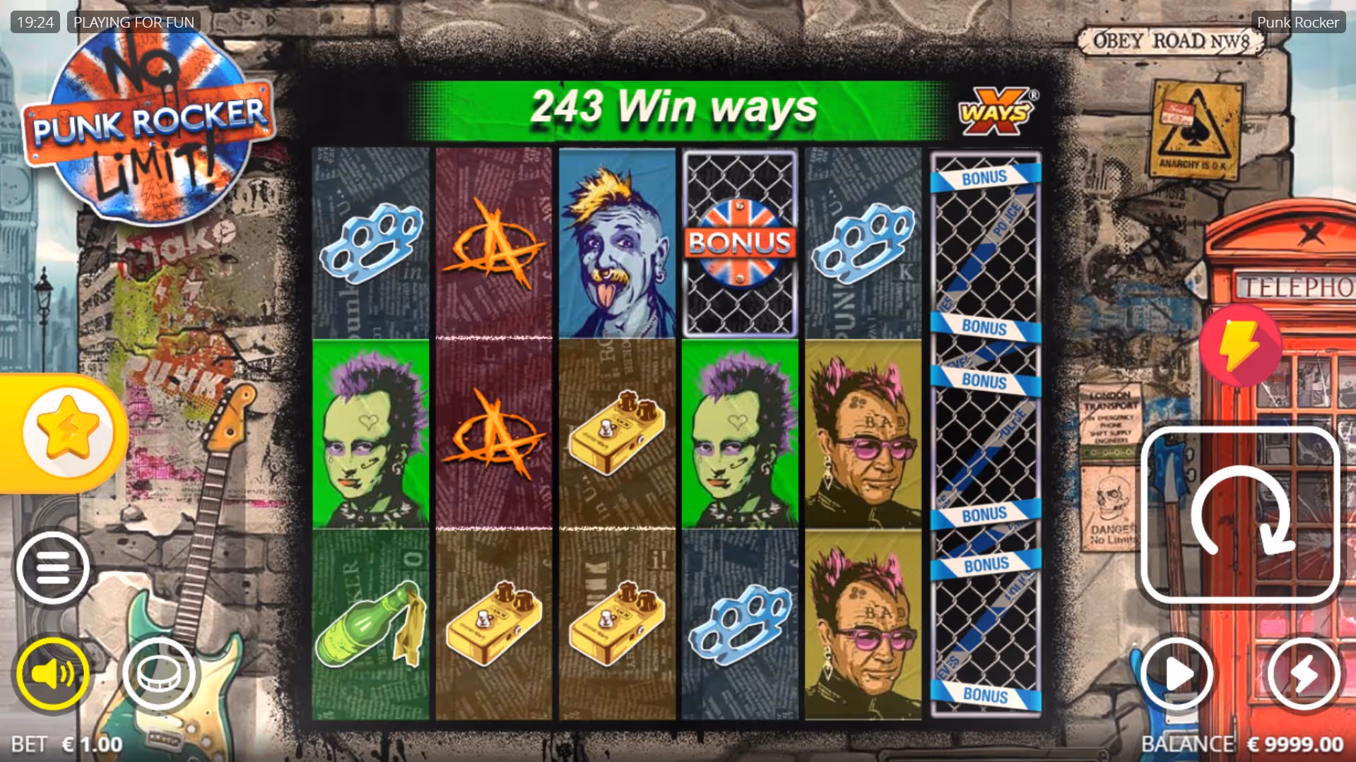 Punk Rocker Slot Gameplay