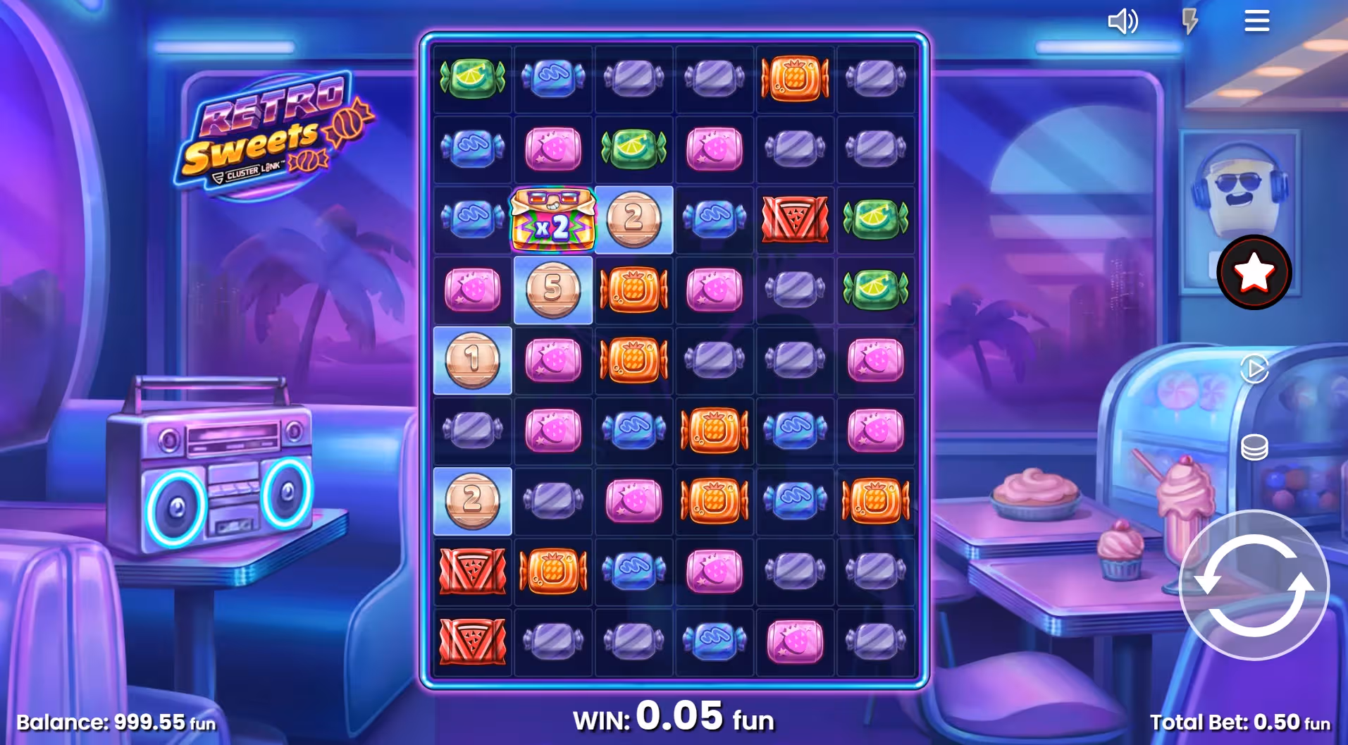 Retro Sweets Slot Gameplay