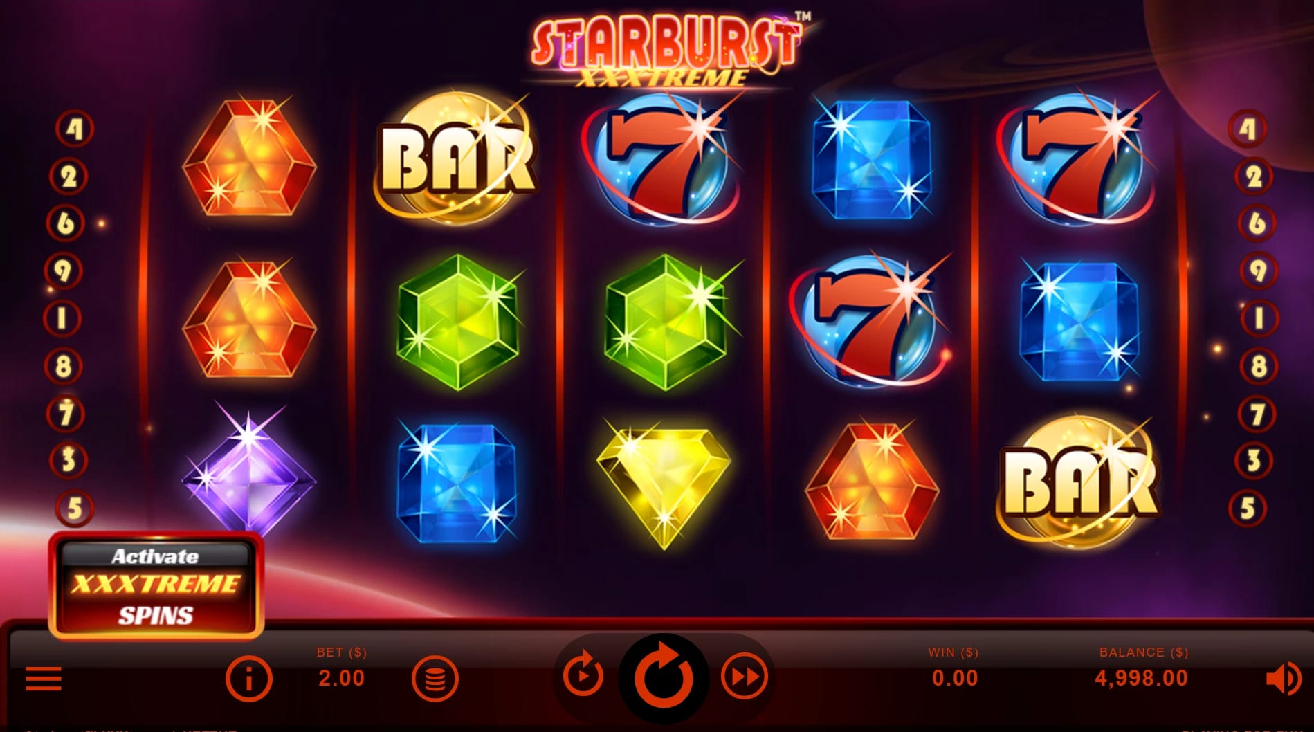 Starburst XXXtreme Slot Gameplay