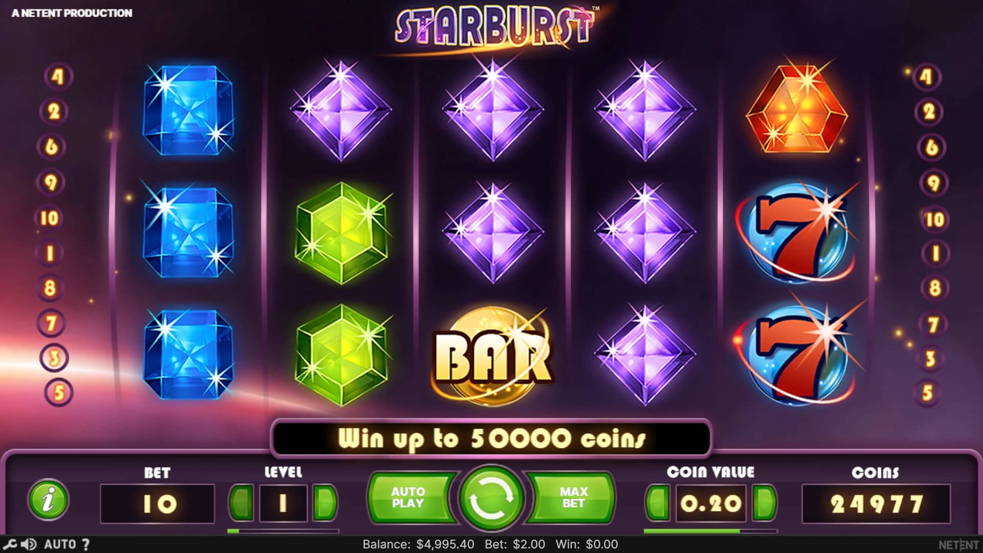 Starburst slot Gameplay