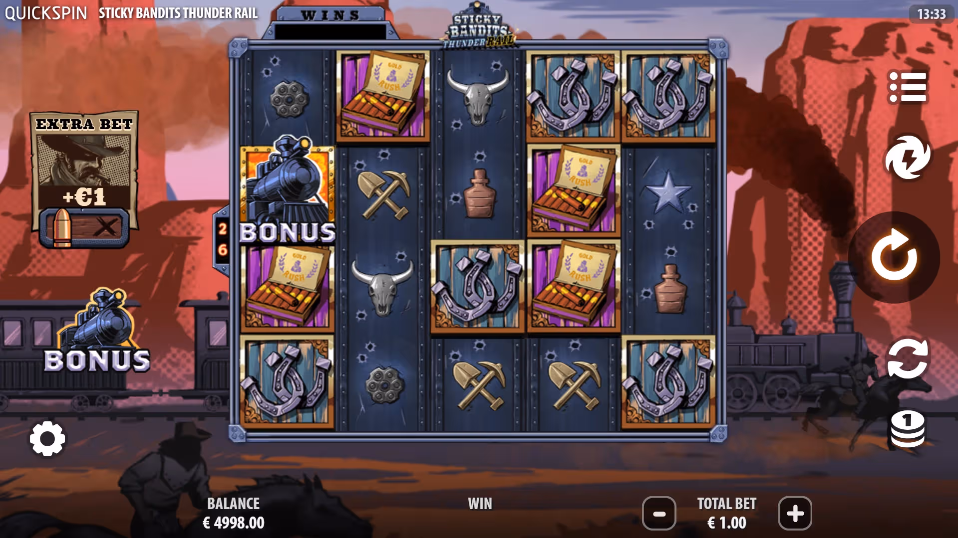 Sticky Bandits Thunder Rail Slot Gameplay