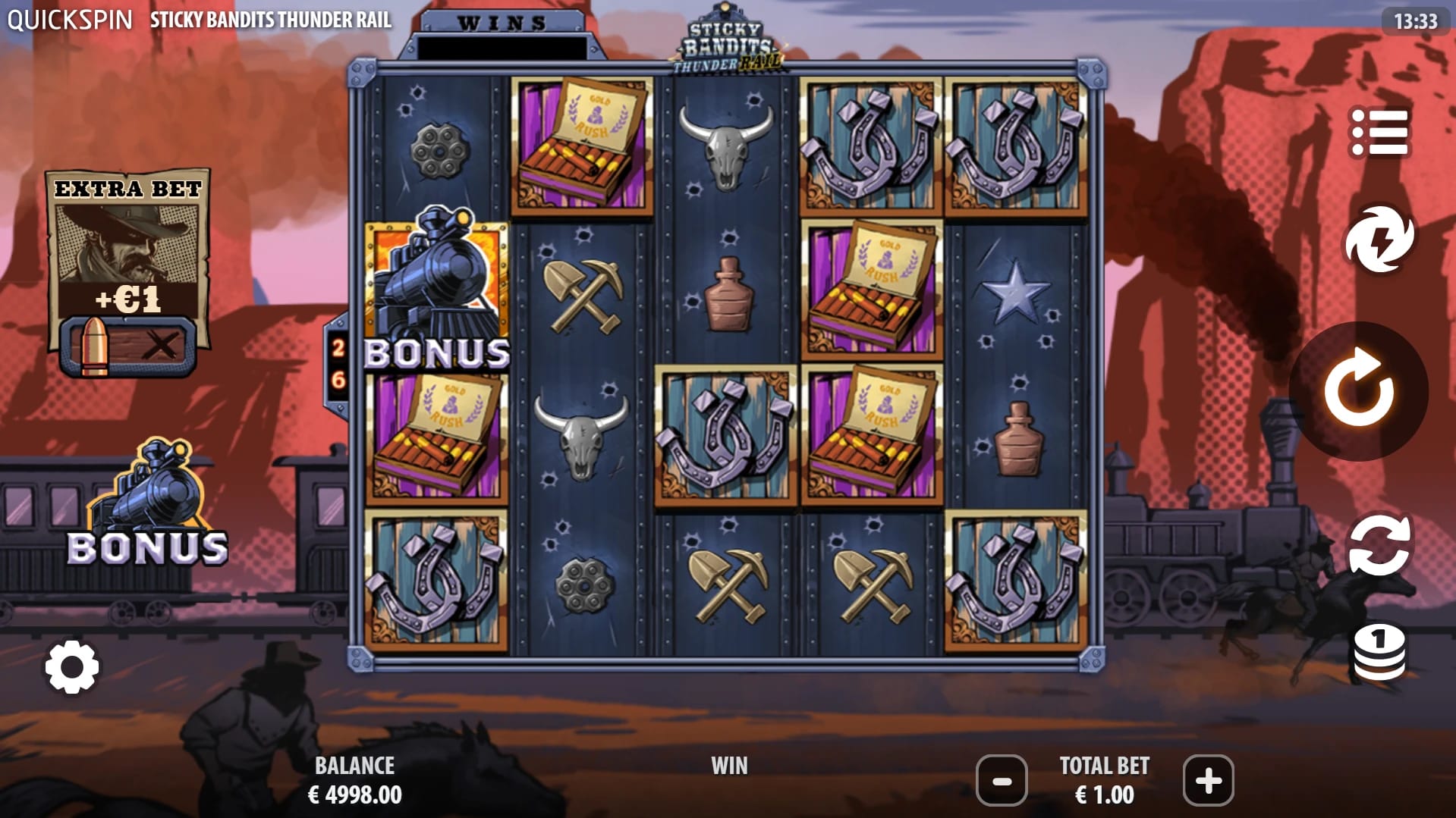 Sticky Bandits Thunder Rail Slot Gameplay