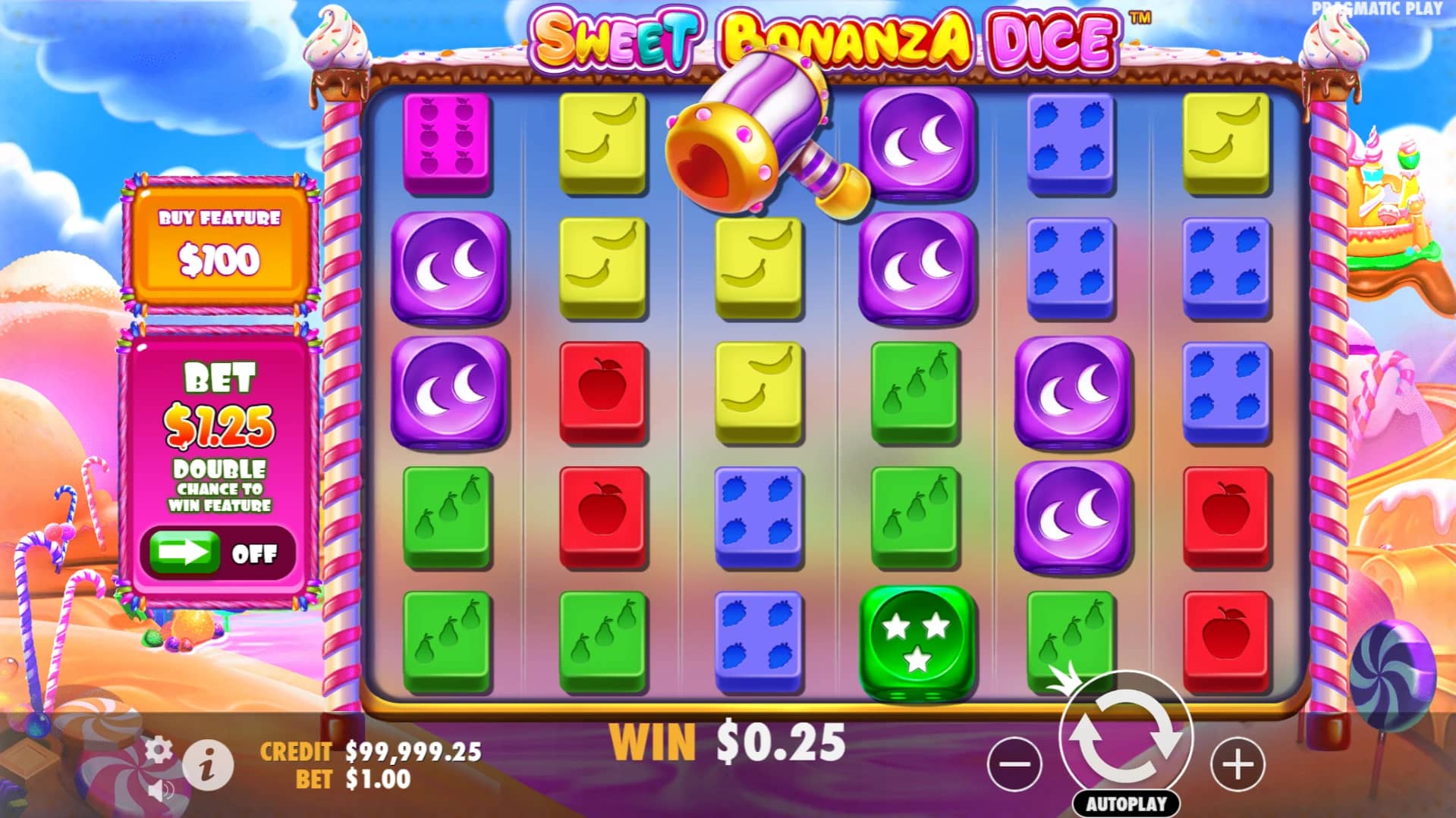 Sweet Bonanza Dice Slot Gameplay