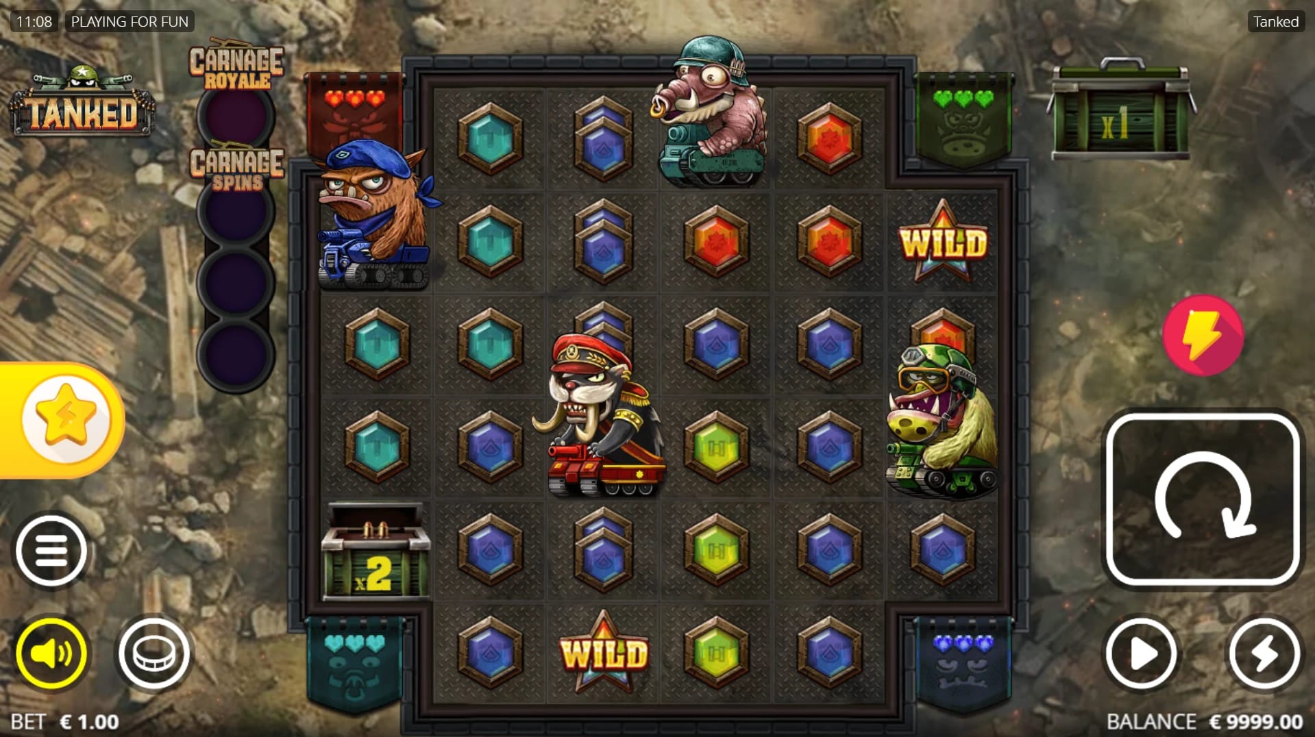 Tanked demo slot gameplay