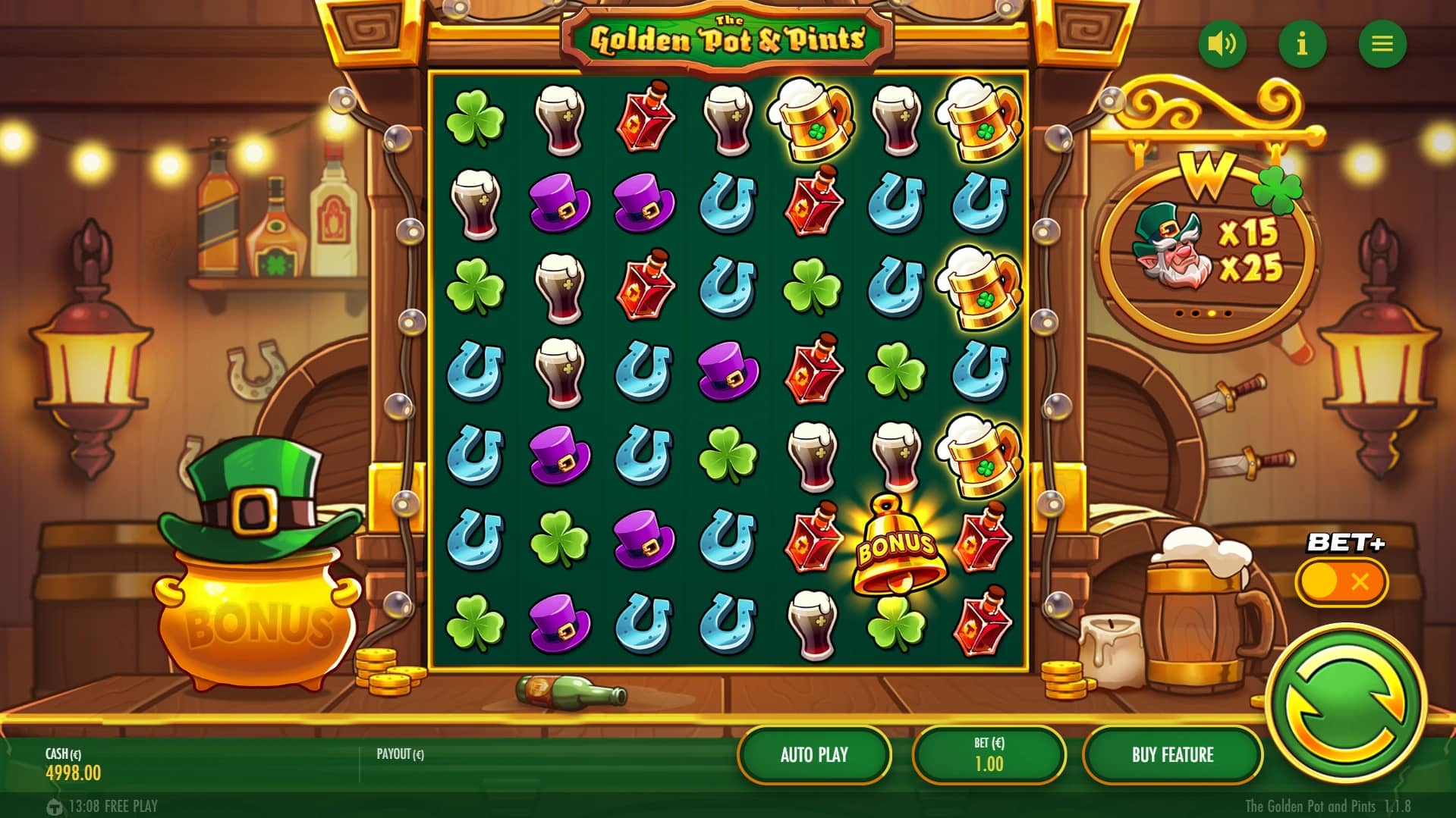 The Golden Pot & Pints Slot Gameplay