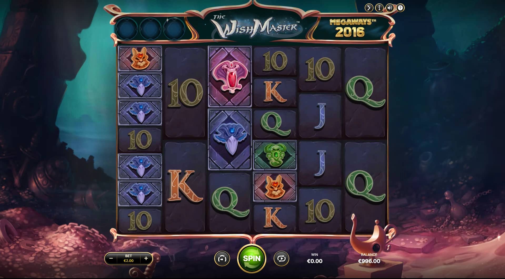 The Wish Master Megaways Slot Gameplay