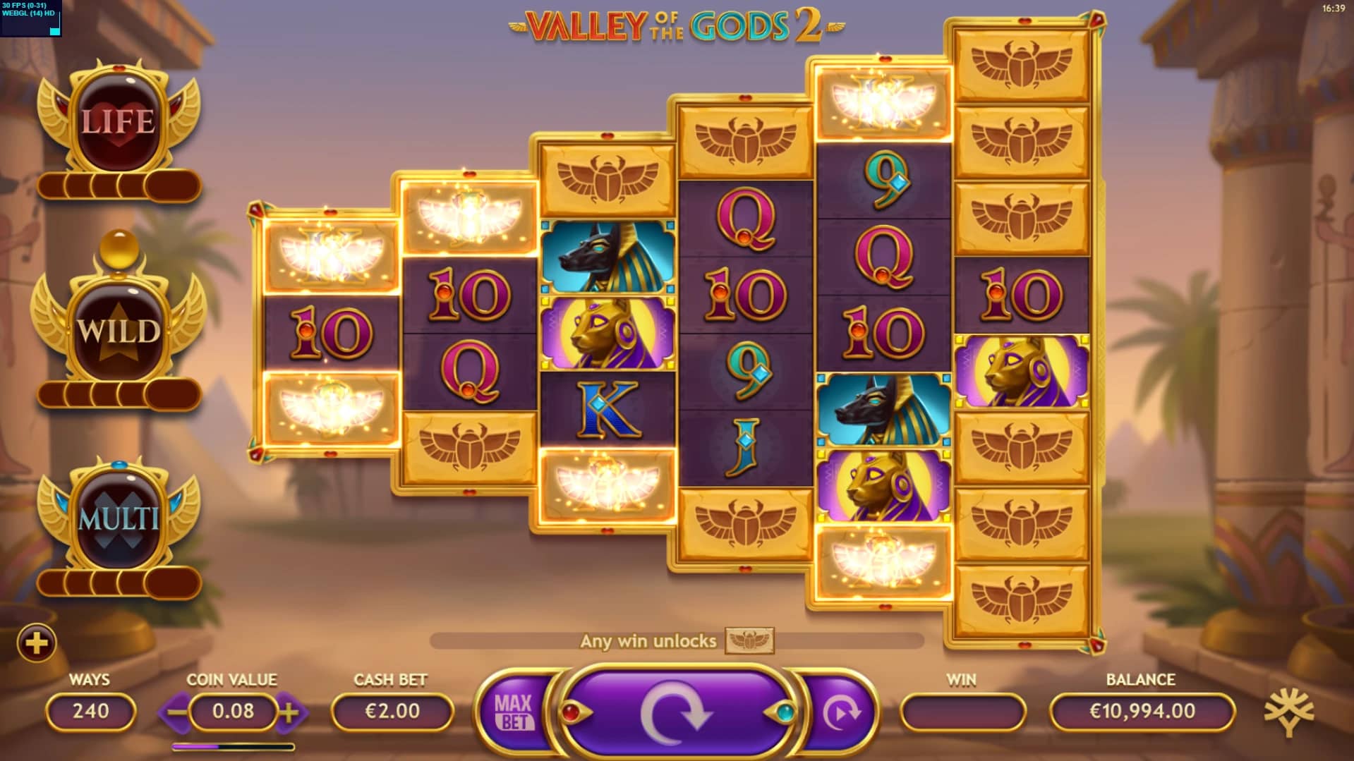 Valley of the Gods 2 Slot Gameplay