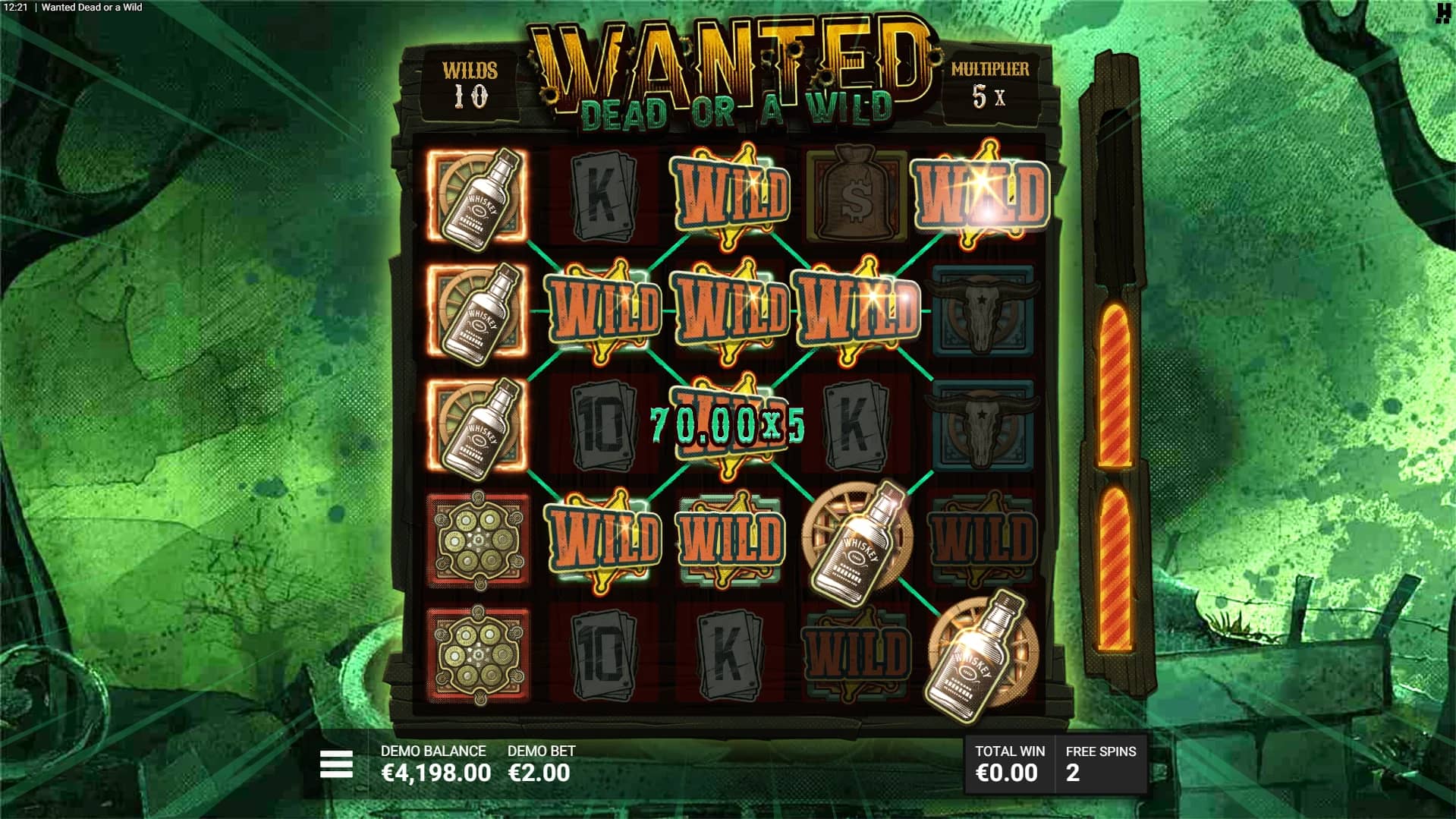 Wanted Dead or Wild slot bonus round gamplay