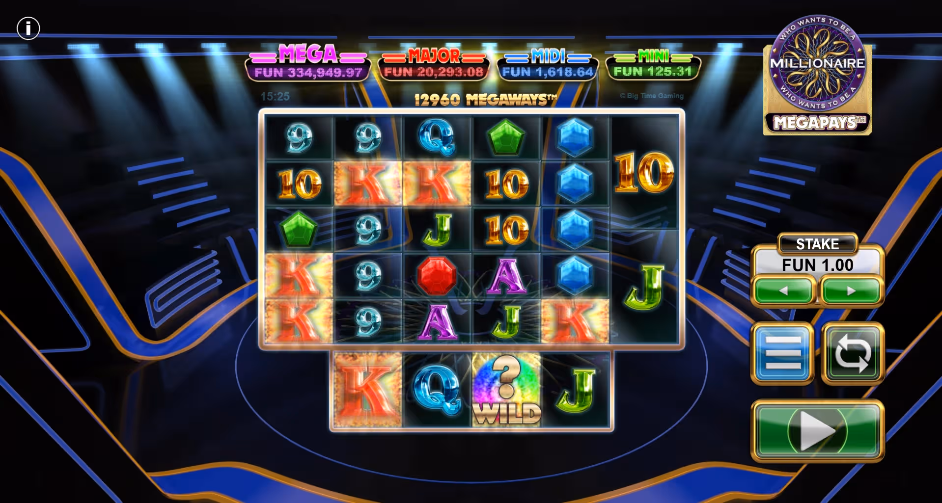 Who Wants to be a Millionaire Megapays Slot Gameplay