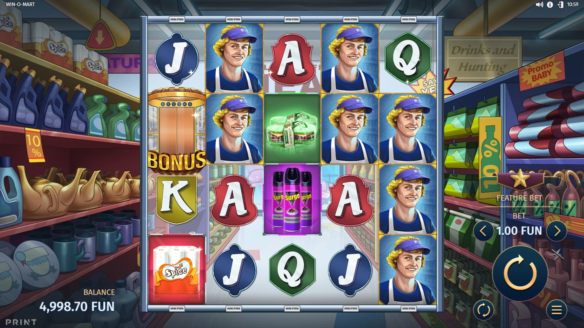 Win-O-Mart Slot Gameplay